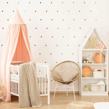 Ambiance Детски стикери в комплект на стената 100 бр. 2x2 cm Golden Points - Ambiance (SAND_107)