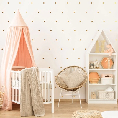 Ambiance Детски стикери в комплект на стената 100 бр. 2x2 cm Golden Points - Ambiance (SAND_107)