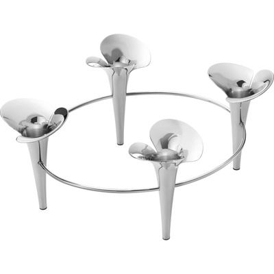 Georg Jensen Adventní svícen Bloom Botanica Mirror, zlatá barva, kov