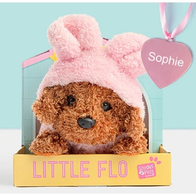 Studio Pets Интерактивна плюшена играчка Studio Pets - Куче със звук и мигащи очи, Малката Фло (6337)