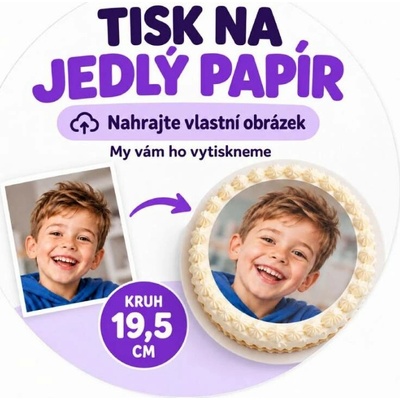 Tisk na jedlý papír kruh průměr 19,5cm Apolo77 – Hledejceny.cz