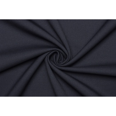 Kostýmový kepr (twill) elastický s vlnou - Tmavě modrá