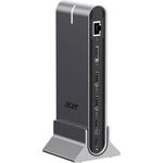 Acer Докинг станция Acer Universal Docking Station 15-in-1, от USB C към 1x USB C(PD), 2x USB C, 5x USB A, 1x DisplayPort, 2x HDMI, 1x AUX, 1x RJ45, 1x SD четец, 1x MicroSD четец (HP.DSCAB.022)