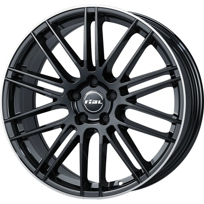 RIAL KiboX 9x20 5x130 ET52 diamond black lip polished