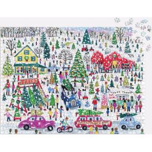 Galison - Puzzle Michael Storrings: Christmas Tree Farm - 1 000 piese