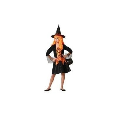 BigBuy Carnival Маскировъчен костюм за деца Оранжев Вещица Halloween Размер 10-12 години