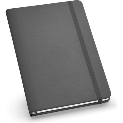 HEMINGWAY Poznámkový blok A5 z PU s hladkými listy Šedá – Zboží Dáma