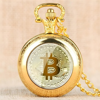 Bitcoin Джобен часовник Bitcoin - Златен KP5815