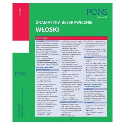 Gramatyka błyskawicznie Włoski