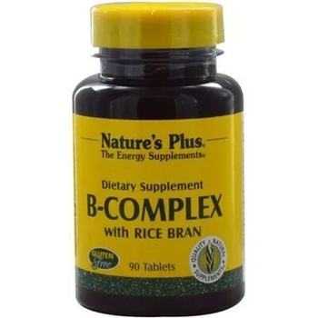 Nature plus Хранителна добавка Витамин В комплекс с оризови трици, Natures Plus B-Complex With Rice Bran 90 tabs