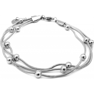 Steel Jewelry náramek Trojitý KULIČKY Chirurgická ocel NR240263
