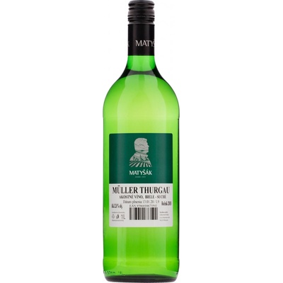 Matyšák Müller Thurgau 2018 12% 1 l (čistá fľaša)