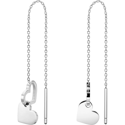 Rosefield strieborné náušnice Double Heart JEDHS-J687