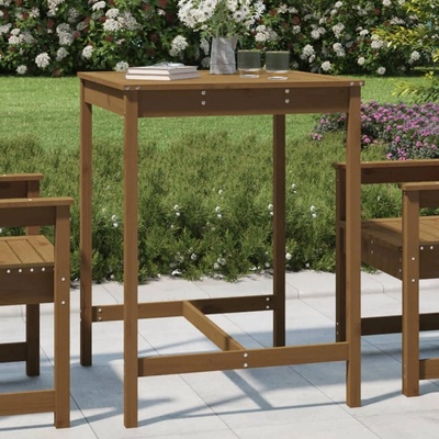 vidaXL Градинска маса меденокафява 82, 5x82, 5x110 см борово дърво масив (824084)