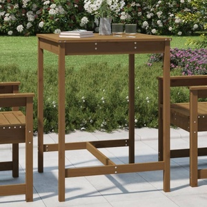 vidaXL Градинска маса меденокафява 82, 5x82, 5x110 см борово дърво масив (824084)