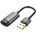 Vention USB 2.0 - 3.5mm/F (външен, сив, OMTP-CTIA), 0.15m, звукова карта