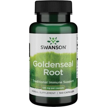 Swanson Goldenseal Root, 125 mg, 100 капсули, Swanson (SW1662)