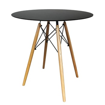 Image 1 of Horecano HORECANO-OSLO-Кръгла маса ф80xh72, 5cm ЧЕРЕН плот (HC-42435) (0142435)