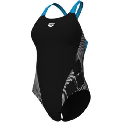 arena Дамски бански костюм Arena Womens Lily Swim Pro Back Bra Swimsuit - Black/Turquois