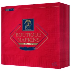 Joli Луксозни салфетки серия Boutique Premium Napkins червено 40бр (Jo656)