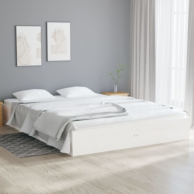 Nábytek XL 820078 Rám postele bílý masivní dřevo