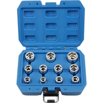 Triumf 100-07797 Nástrčné hlavice 3/8", špeciálne 8 - 19 mm, na poškodené skrutky a matice, sada 11 kusov