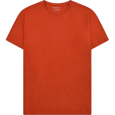 KnowledgeCotton Apparel Мъжка тениска KnowledgeCotton Apparel Agnar Basic T-Shirt - Burnt Brick - размер XXL (216-8554-0315)