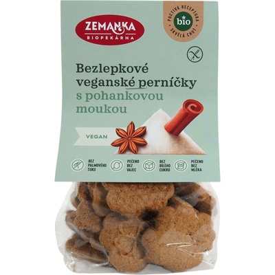 Biopekárna Zemanka Veganské perníčky s pohankou BIO 100 g – Zboží Dáma