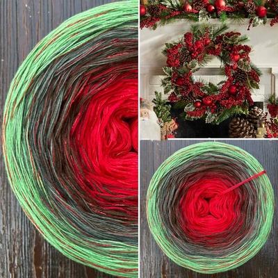 Příze Čarovné klbko (3n) 1000m Limited Edition No.169 glitter dunkelrot rot