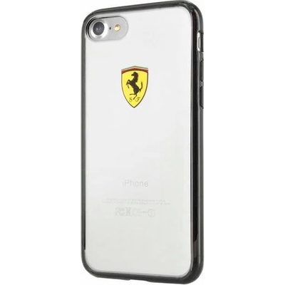 Ferrari Удароустойчив кейс Ferrari Racing Shield FEHCP7BK за Apple iPhone 7/8/SE 2022/SE 2020, Прозрачен (FEHCP7BK)