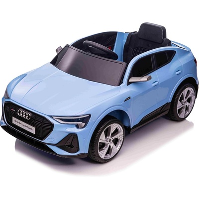 Audi E-tron Sportback 12V, Син, Широка Единична Седалка с Триточков Предпазен Колан, 2.4 GHz Дистанционно Управление, Литиева Батерия, LED Светлини, 2x25W Мотора и Окачване (58963589)