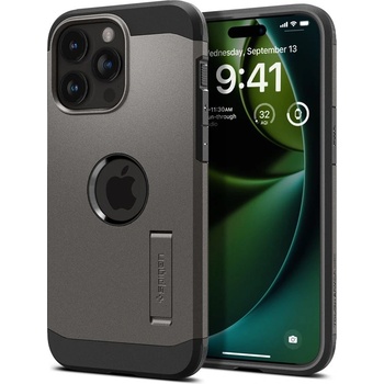 Image 1 of Spigen Tough Armor MagSafe Case - хибриден кейс с най-висока степен на защита с MagSafe за iPhone 15 Pro Max (тъмносив)