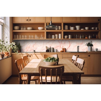DIMEX ART s. r. o Фототапет за кухня - розов мрамор 420 x 60 см