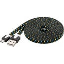 PremiumCord ku2m2ft1 micro USB 2.0, A-B, 2m, černo-modro-žlutý