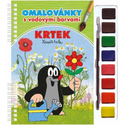 Omaľovánky s vodovými farbami a štetcom Krtko 3
