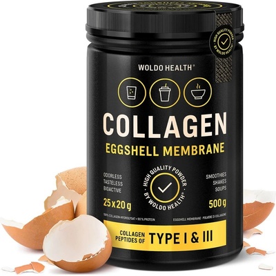 WoldoHealth Kolagen s práškem z membrány vaječné skořápky 500 g