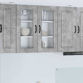vidaXL Панел за миялна машина Kalmar 2 pcs Циментено сиво (884641)