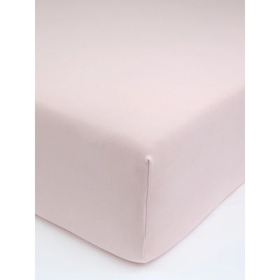MKLuzkoviny.cz Jersey prostěradlo s elastanem Deluxe pudrové 160x200