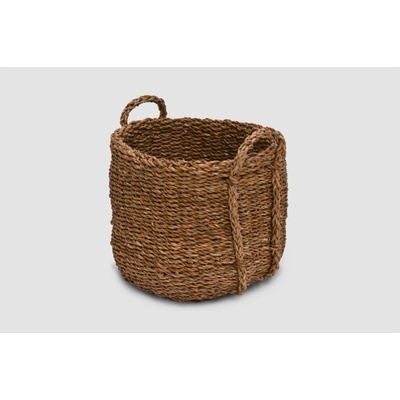 Vingo Úložný kôš z morskej trávy s uchami, okrúhly průměr 50 cm v. 42 cm