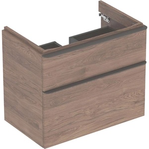 Geberit Smyle Square - Шкаф за мивка, 73x47x62 cm, 2 чекмеджета, орех/лава 500.353. JR. 1 (500.353.JR.1)