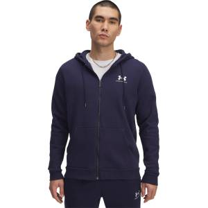 Under Armour Суичър Under Armour Men's Icon Fleece Taping Full-Zip Hoodie - Mdnt Nvy/Wht
