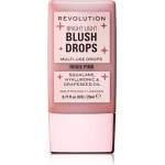 Revolution Bright Light Blush Drops течен руж цвят Pink Rosie 23ml