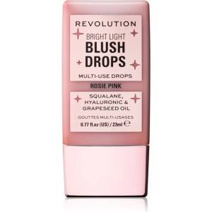 Revolution Bright Light Blush Drops течен руж цвят Pink Rosie 23ml