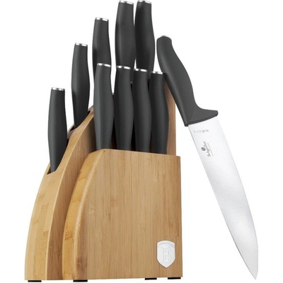 Berlingerhaus Súprava nožov so stojanom BAMBOO 10 ks Antracit Collection