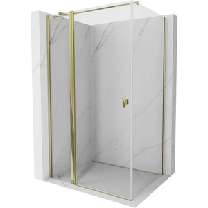 Mexen Mist T душ кабина с отварящи се врати 85 x 75 см, прозрачна, златна - 8A4T-085-075-50-00 (8A4T-085-075-50-00)