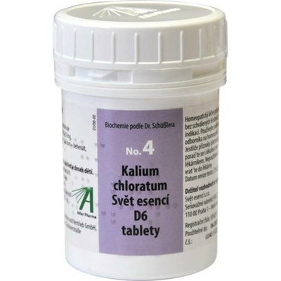 Adler Pharma Schüsslerovy soli Nr.4 Kalium chloratum D6 2000 tablet
