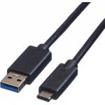 Roline Кабел Roline 11.02. 9010, USB 3.0 type A към USB 3.0 type C, 0.5m, черен