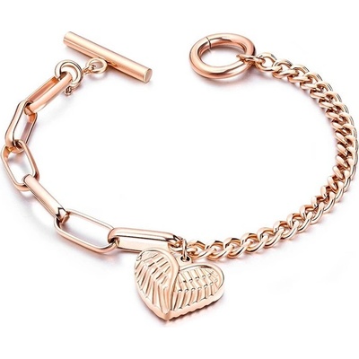 Victoria Filippi Stainless Steel ocelový Andělská křídla Gold srdce chirurgická ocel NRB18102-1/24 Zlatá 18