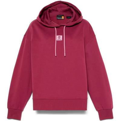 Timberland Дамски суичър Timberland Women's Stack Logo Loop Back Hoodie - Burgundy - размер XL (117-3171-0414)