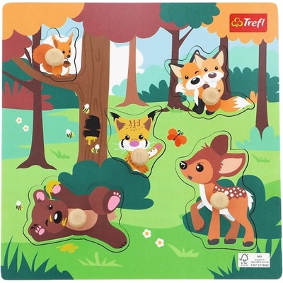 Trefl vkládačka mini Zvířátka v lese